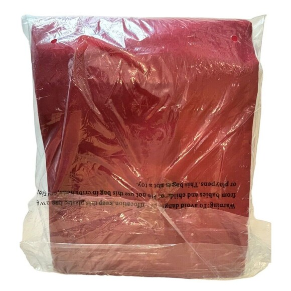 Mainstays full Sz NEW Bag Soft Brushed Microfiber Bedskirt/pillow cases Maroon - Picture 1 of 5